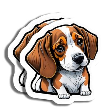 Imagem de Adesivo de filhote de cachorro beagle fofo - decalque amante de cães - adesivo de carro animal - adesivo adorável para cachorro - adesivo para laptop - adesivo de animal de estimação - AAS0589