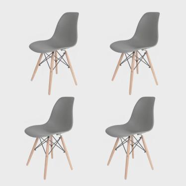 Imagem de Conjunto com 4 Cadeiras para Sala de Jantar Eames Pp Dsw