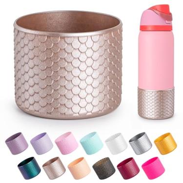 Imagem de Diumepo Bota de silicone para garrafa de água Owala 947 ml, capa protetora antiderrapante para garrafa de água de aço inoxidável Owala Twist, FreeSip and Flip, livre de BPA (ouro rosa)