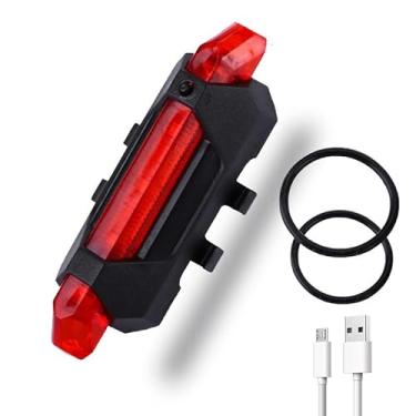 Imagem de Farol de bicicleta recarregável por USB, cauda noturna super brilhante, luz de advertência, kit de ciclismo ao ar livre, luzes dianteiras e traseiras para mountain bike