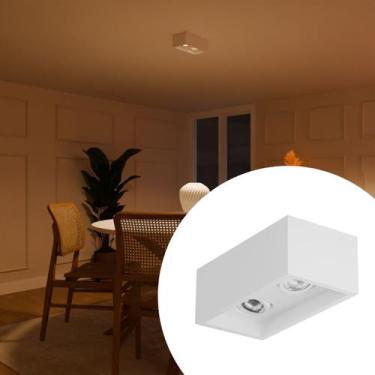 Imagem de Plafon De Teto Sobrepor Para Quarto Cozinha Mesa Jantar Com Lampada 30