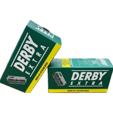 Imagem de Kit Com 500 Lâminas Derby Extra Platinum 10 Cartelas Com 50 Unidades