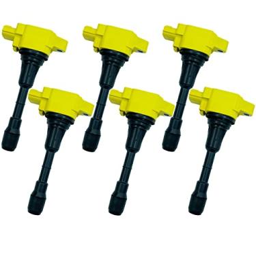 Imagem de HLZ PRODUCT Conjunto De 6 Bobinas Ignição Alto Desempenho 22448-Ey00A 22448Ey00A Uf-617 Uf617 C1731 Compatível Com Nissan 370Z Infiniti Ex37 Fx37 G37 G37S M37 Q50 Q60 Q60S Qx50 Qx70 3.7 Vq37