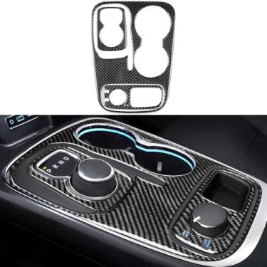 Imagem de NVCNX Acessórios de fibra de carbono premium real para Dodge Durango 2014-2017 2015 2016 console central de carro capa painel de mudança de marchas adesivo adesivo adesivo 3 peças para 8 cilindros