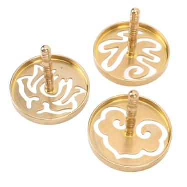 Imagem de lyrlody Conjunto Versátil de Três Peças de Ferramenta de Prensa de Incenso Em Latão, Feito Com Material Premium, Vida Útil Longa, Amplamente Utilizado para Meditação de Yoga, Com 3