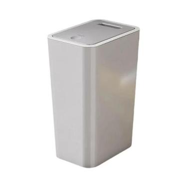 Imagem de Lixeira De Banheiro Pequena De 10L Com Tampa De Pressão, Cesto De Lixo