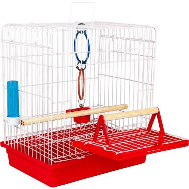 Imagem de Gaiola Calopsita Maritaca e Outros Pássaros Vermelha