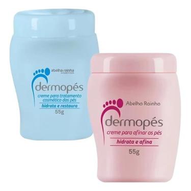 Imagem de Creme para Afinar os pés Dermopés (Rosa) 55 g + Creme para Restaurar o