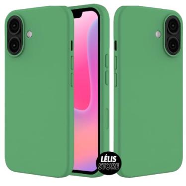 Imagem de Capa Capinha Anti Impacto Para iPhone 16 Silicone Aveludado Premium (VERDE ABACATE)