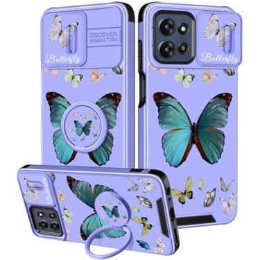 Imagem de Goocrux Capa para Moto G Power 5G 2025, para Moto G Play 2025 - Capa para celular feminina e meninas com design de capa deslizante para câmera com suporte de anel para Motorola G Power 5G 2025/G Paly