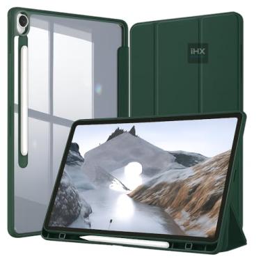 Imagem de Capa Case PREMIUM Anti Impacto para Samsung Galaxy Tab S10 FE Plus 13.1 Polegadas 2025 - Com função sleep e suporte para S Pen - Traseira rígida em acrílico (VERDE ESCURO)