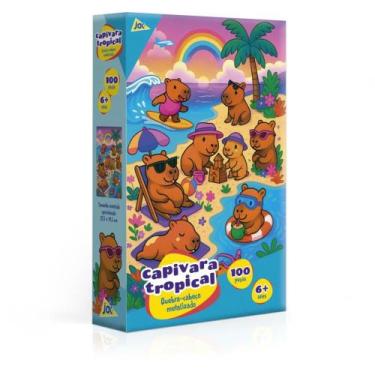 Imagem de QUEBRA-CABEÇA Cartonado Capivara Metalizado com 100 Peças - Toyster