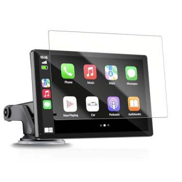 Imagem de YAJOJO Protetor de tela para tela veicular sem fio HAUXIY Q9S, filme PET macio de 9 polegadas para HAUXIY Portable Apple Carplay e Android Auto Car Stereo, antiarranhões, anti-impressão digital