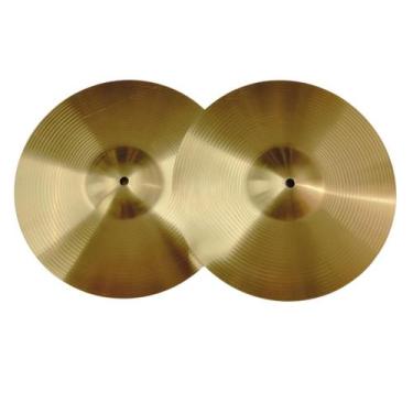 Imagem de Par De Prato 14 Chimbal Hi Hat Dourado Brilhante C. Ibanez - C.ibanez