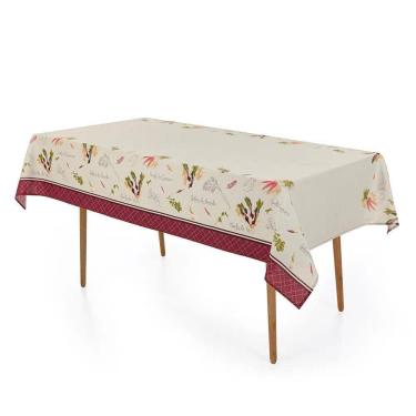 Imagem de Toalha De Mesa Hortaliça Retangular Karsten 8 Lugares - Cinz