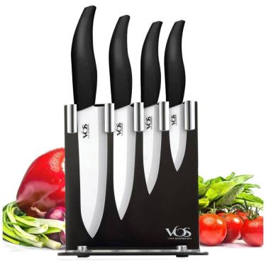 Imagem de Conjunto de Facas em Cerâmica, 4 Peças, VOS Ceramic, Preto