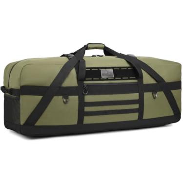 Imagem de Bolsa esportiva extra grande para viagem – Bolsa esportiva resistente de 125 L com vários bolsos para equipamentos de acampamento, viagem, armazenamento de tendas, equipamentos esportivos, Verde