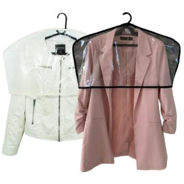 Imagem de Capa Para Terno, Bolsa De Armazenamento à Prova De Mofo, Capa Para Terno Com Ziper(60cm x 35cm OMBREIRA COM VISOR,BRANCO)