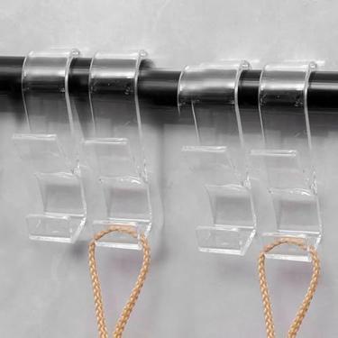 Imagem de 3 peças de clipes de cabide de banheiro aquecido, suporte de toalha multiuso, ganchos de secagem para toalhas, racks de armazenamento de roupas, transparente