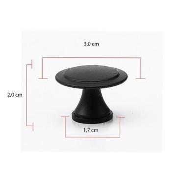 Imagem de Puxador Redondo Flor Em Metal Móveis Kit 10 Unidade Puxador - Telis Fe