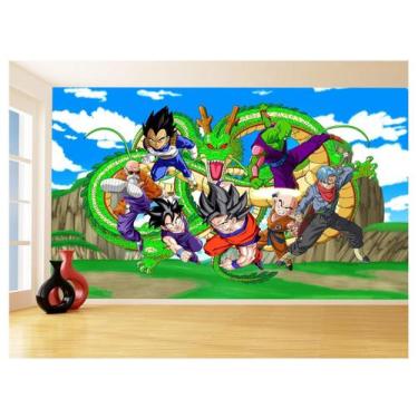 Imagem de Papel De Parede Dragon Ball Goku Vegeta Anime 3,5M Dbz454 - Você Decor