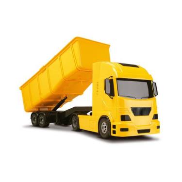Imagem de Caminhão Grande Carreta Basculante Pollux - 52cm - Silmar, Amarelo