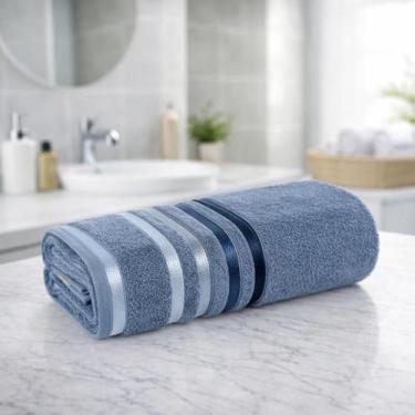 Imagem de Toalha Banhão Gigante Lumina Karsten Algodão Penteado Macia, AZUL SERE
