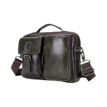 Imagem de Bolsa Transversal Masculina De Couro Genuíno Casual Para Negócios Da B