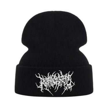 Imagem de Gorro Unissex de Inverno com Listras e Bordados - Quente e Estiloso, T