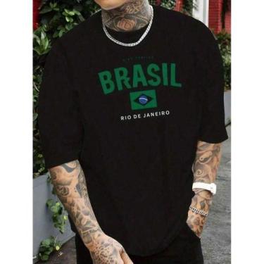 Imagem de Camiseta Masculina Manga Curta Copa 2026 Estilosa Confortável Malha Al