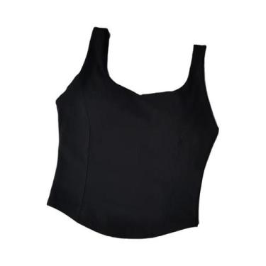 Imagem de Top Esportivo Feminino Sexy Sem Costura, Cropped, Sem Mangas, Estilo T