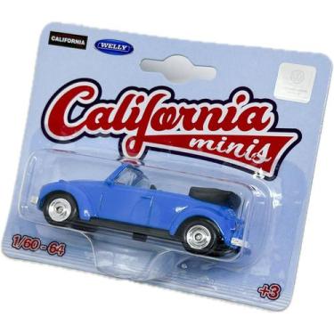Imagem de Miniatura - 1:64 - Volkswagen Fusca Conversível Azul - California Mini