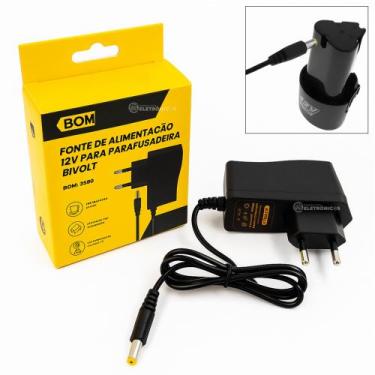 Imagem de Fonte Carregador 12.6V Bivolt para Bateria de Lítio 12V Parafusadeira 