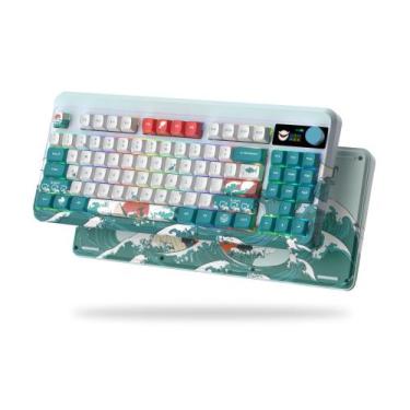 Imagem de Teclado para jogos COSTOM XVX M87 Pro Wireless com tela OLED