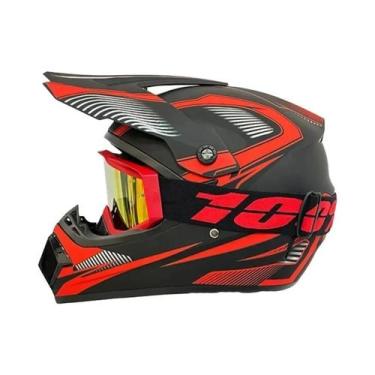 Imagem de Capacete De Motocross Adulto Profissional Para ATV, Downhill, Mountain