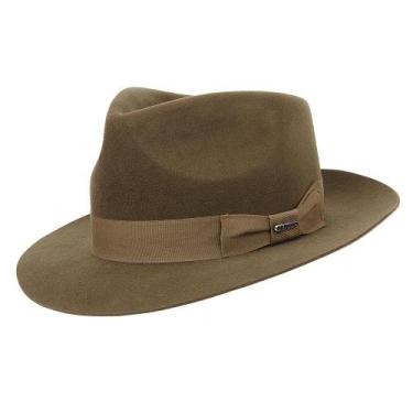 Imagem de Chapéu Social Marrom de Feltro 3x Stetson 29179, 57