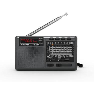 Imagem de Rádio Portátil XHDATA D368 AM FM SW 12 Bandas com Caixa de Som Bluetoo