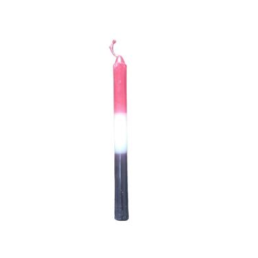 Imagem de Velas palito 1kg com 3 cores (vermelho preto e branco) 18cm