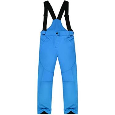 Imagem de Qudai Calças de esqui de inverno à prova d'água calças de caminhada na neve calças de inverno grossas e quentes com isolamento a frio para crianças