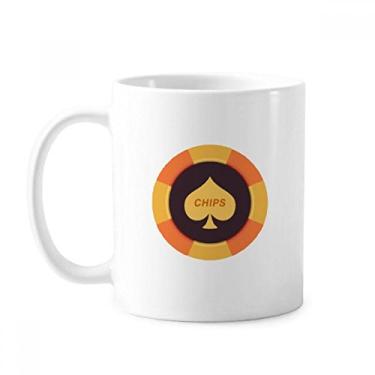 Imagem de Caneca de cerâmica com padrão de ilustração de espada amarela cerâmica xícara de porcelana de café