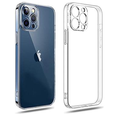 Imagem de Capa de telefone transparente para iPhone 11 12 13 14 Pro Max Capa de silicone capa macia para iPhone 13 Mini X XS Max XR 8 7 Plus 5 SE Capa traseira, transparente, para iPhone 5 5S SE