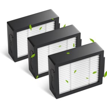 Imagem de Pacote com 3 filtros de alta eficiência 4639161 para peças de reposição iRobot, Roomba e, i & j Series e Roomba Combo i1+ i3 i3+ i4 i5 e j5 Series