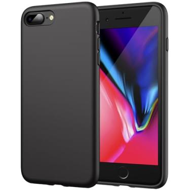 Imagem de JETech Capa de Silicone para iPhone 7 Plus/iPhone 8 Plus 5,5 Polegadas, Case Capinha Protetora para Corpo Inteiro com Toque Suave e Sedoso (Preto)