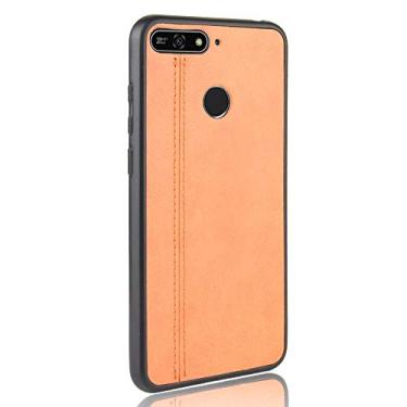 Imagem de Capa para celular Huawei Honor 7A Pro Capa protetora robusta 360° protege seu telefone capa de couro liso para Huawei Honor 7A Pro