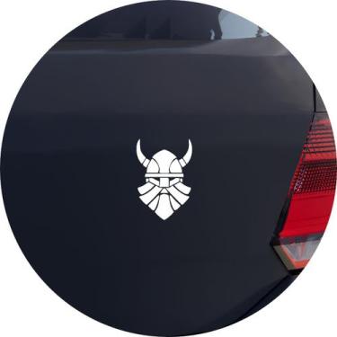 Imagem de Adesivo de Carro Viking Capacete - Cor Branco - Melhor Adesivo, Branco