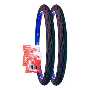 Imagem de Par Pneu Bicicleta Kenda Flame Aro 24x2.125 Slick + 2 Camara, Kenda Fl