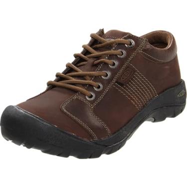 Imagem de KEEN Oxford masculino de couro de altura baixa Austin, Marrom chocolate/marrom chocolate, 38