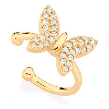 Imagem de Brinco Piercing De Pressão Composto Por Bor 527178 - Rommanel, Branco,