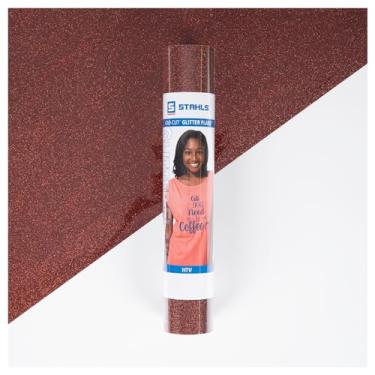 Imagem de Stahls' HTV Floco de glitter de vinil de transferência de calor CAD-Cut para algodão, poliéster, três misturas testadas em laboratório para mais de 50 lavagens, compatível com todos os cortadores.