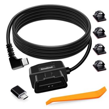 Imagem de Gmailmall Kit De Cabo De Alimentação Obd Dash Camera Usb Para Tipo C Hardwire Kit Para Dashcam 12-24V Para 5V/3A Com Vigilância De Estacionamento 24H/Modo Acc Para Dashcam Gps Ou Radar (Tipo C-2)